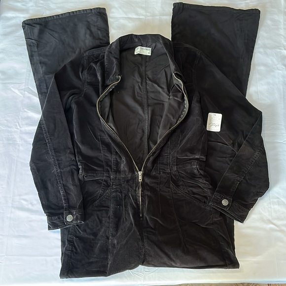 Free People We The Free Jayde Cord Flare Jumpsuit Black M and XL NEW WITH TAGS - Picture 7 of 13